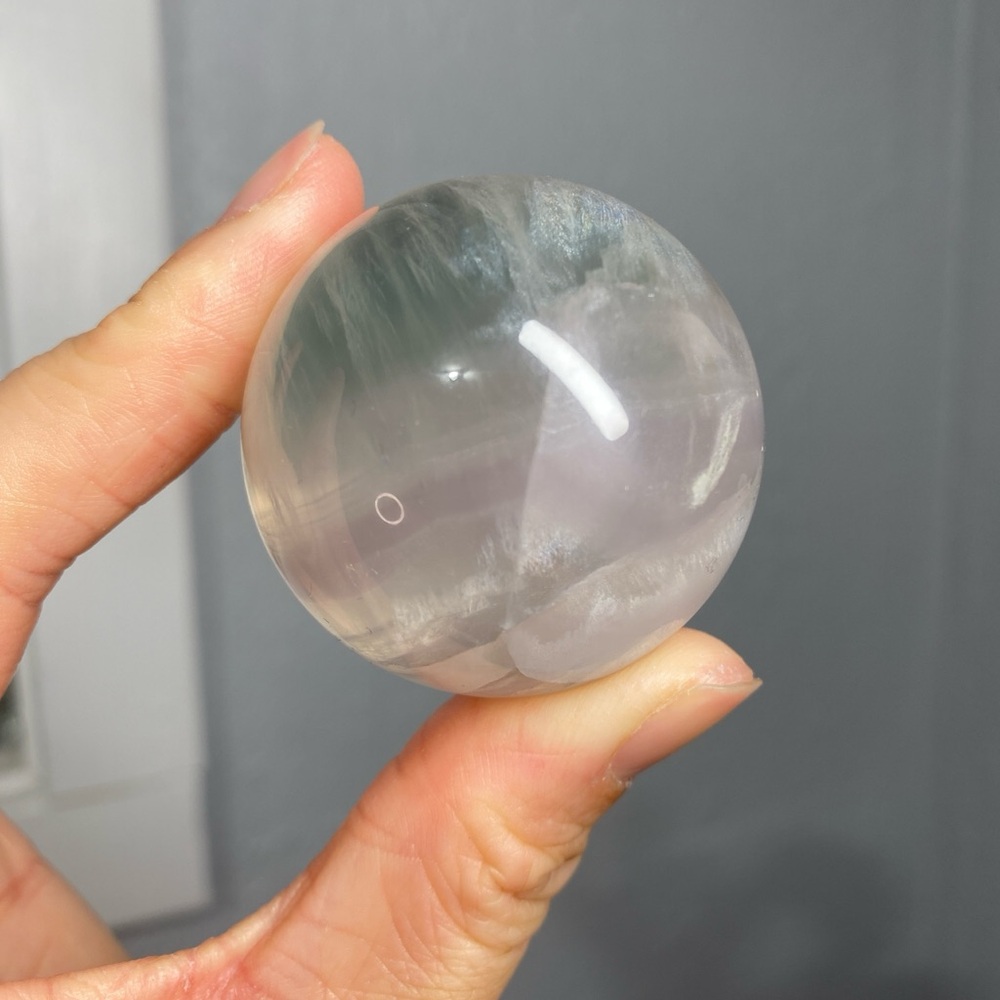LAVENDER YTTRIUM FLUORITE CRYSTAL SPHERE